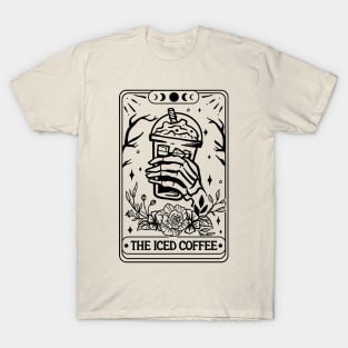 The Iced Coffee Tarot CardShirt, Skeleton Tarot Card Shirt, Tarot flower skull shirt, Flower Skull Shirt, Tarot Card Lover Shirt, Skeleton T-Shirt